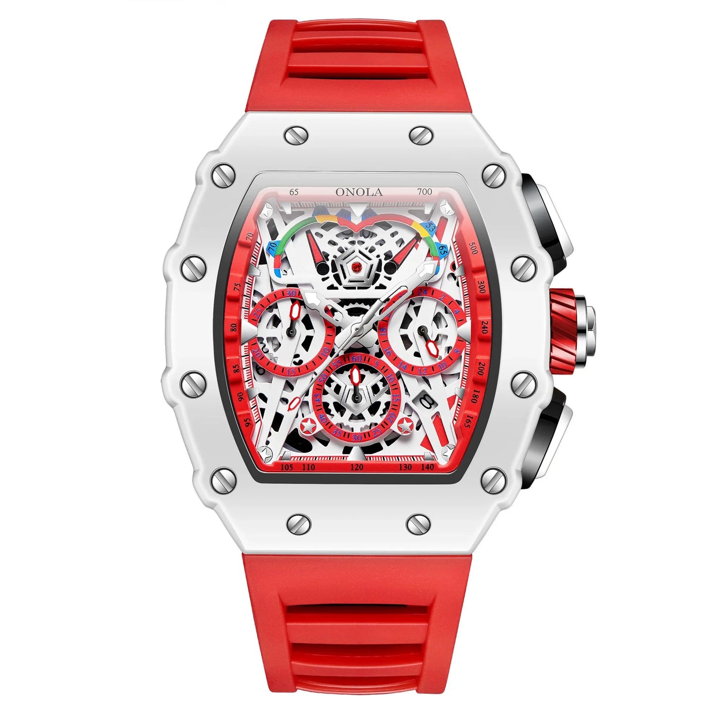 ONOLA Brand Quartz Men Watches Multifunction Luminous Fashion Waterproof Sports Wristwatch