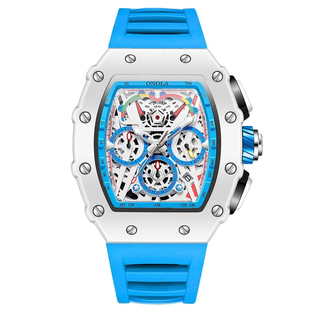 ONOLA Brand Quartz Men Watches Multifunction Luminous Fashion Waterproof Sports Wristwatch